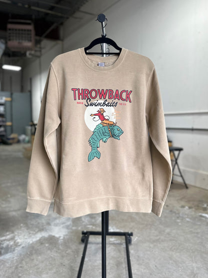 Crew Sweatshirt | Tan | "Bootin', Scootin', Bassin'"