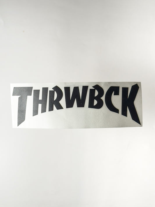 "THRWBCK" Window Decal