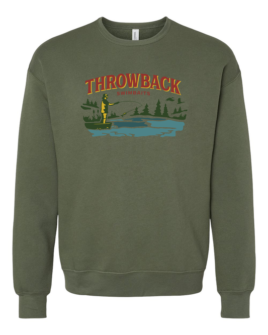 Crew Sweatshirt | Green | "PBR Throwback"
